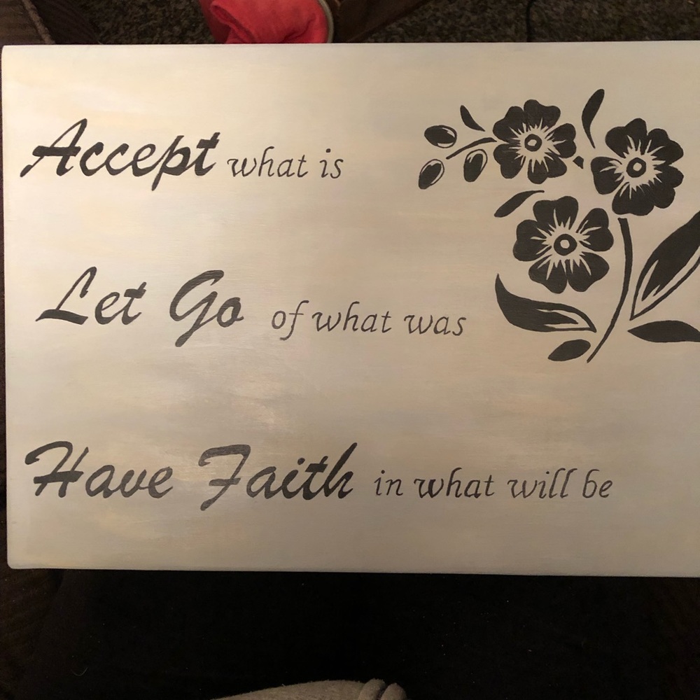 This is a hand painted wall decor